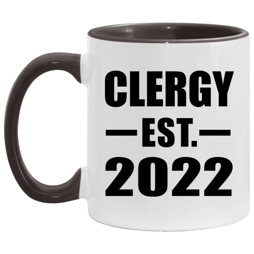 Clergy Established EST. 2022 - 11oz Accent Mug Black