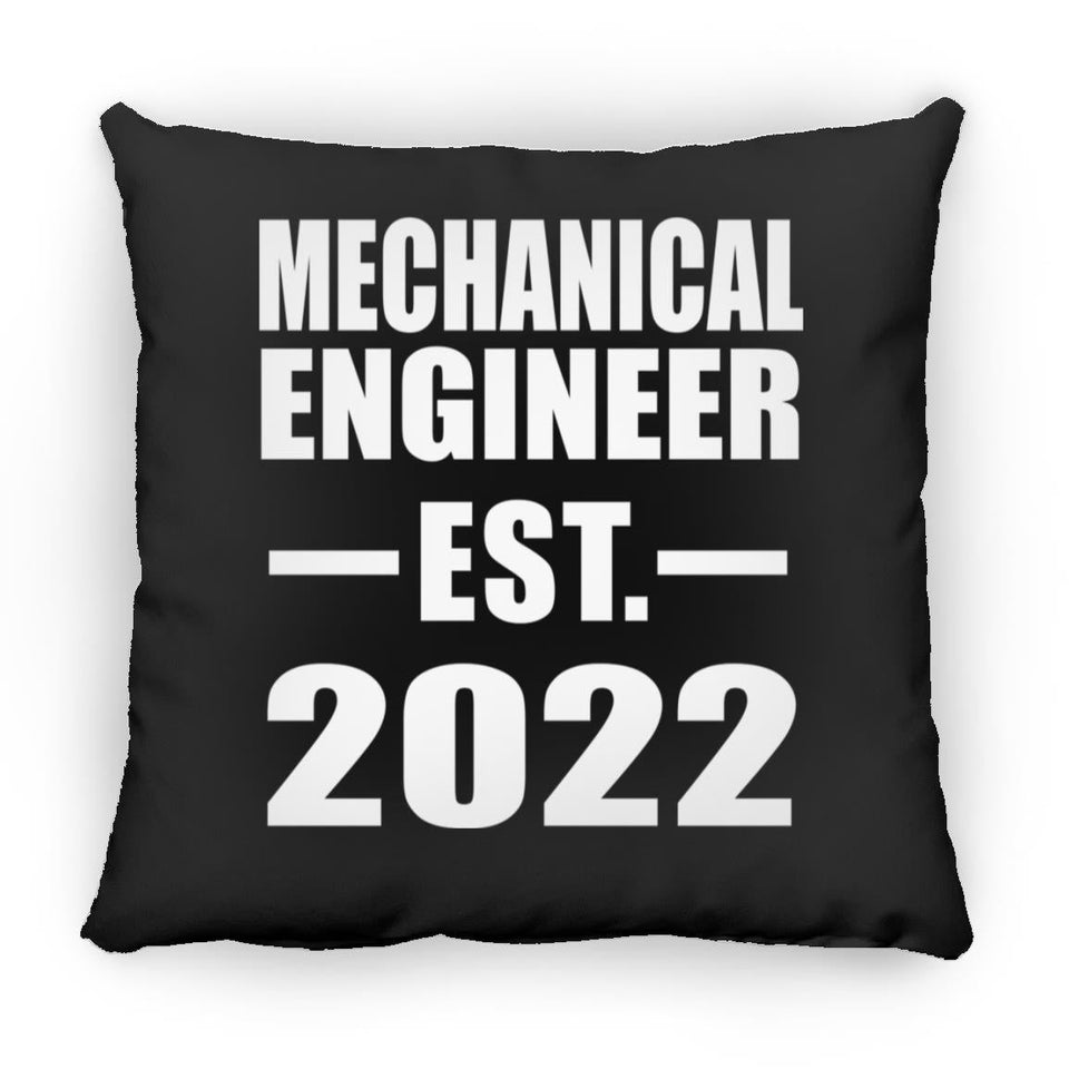Mechanical Engineer Established EST. 2022 - Throw Pillow Black