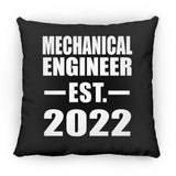 Mechanical Engineer Established EST. 2022 - Throw Pillow Black
