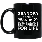 Grandpa and Grandkids, Best Friends For Life - 11 Oz Coffee Mug Black