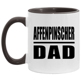 Affenpinscher Dad - 11oz Accent Mug Black