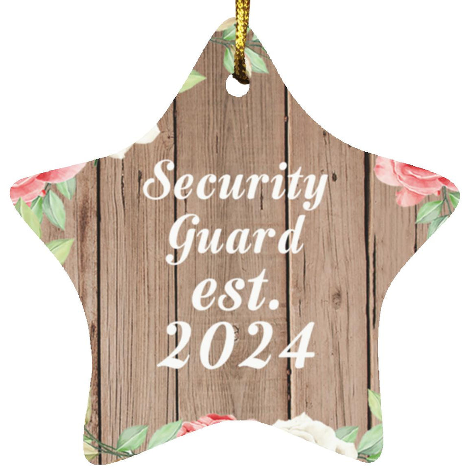 Security Guard Established Est. 2024 - Star Ornament B