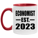 Economist Established EST. 2023 - 11oz Accent Mug Red