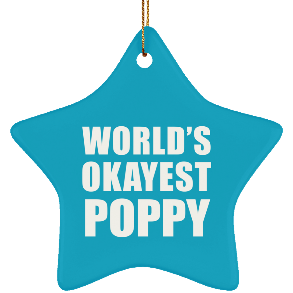 World's Okayest Poppy - Star Ornament