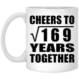 13th Anniversary Cheers To Square Root of 169 Years Together - 11oz Coffee Mug