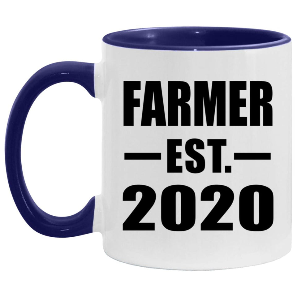 Farmer Established EST. 2020 - 11oz Accent Mug Purple