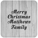 Merry Christmas Matthews Family - Drink Coaster F