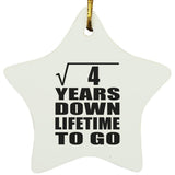 2nd Anniversary Square Root of 4 Years Lifetime To Go - Star Ornament