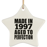27th Birthday Made In 1997 Aged to Perfection - Star Ornament