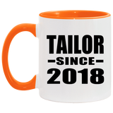 Tailor Since 2018 - 11oz Accent Mug Orange