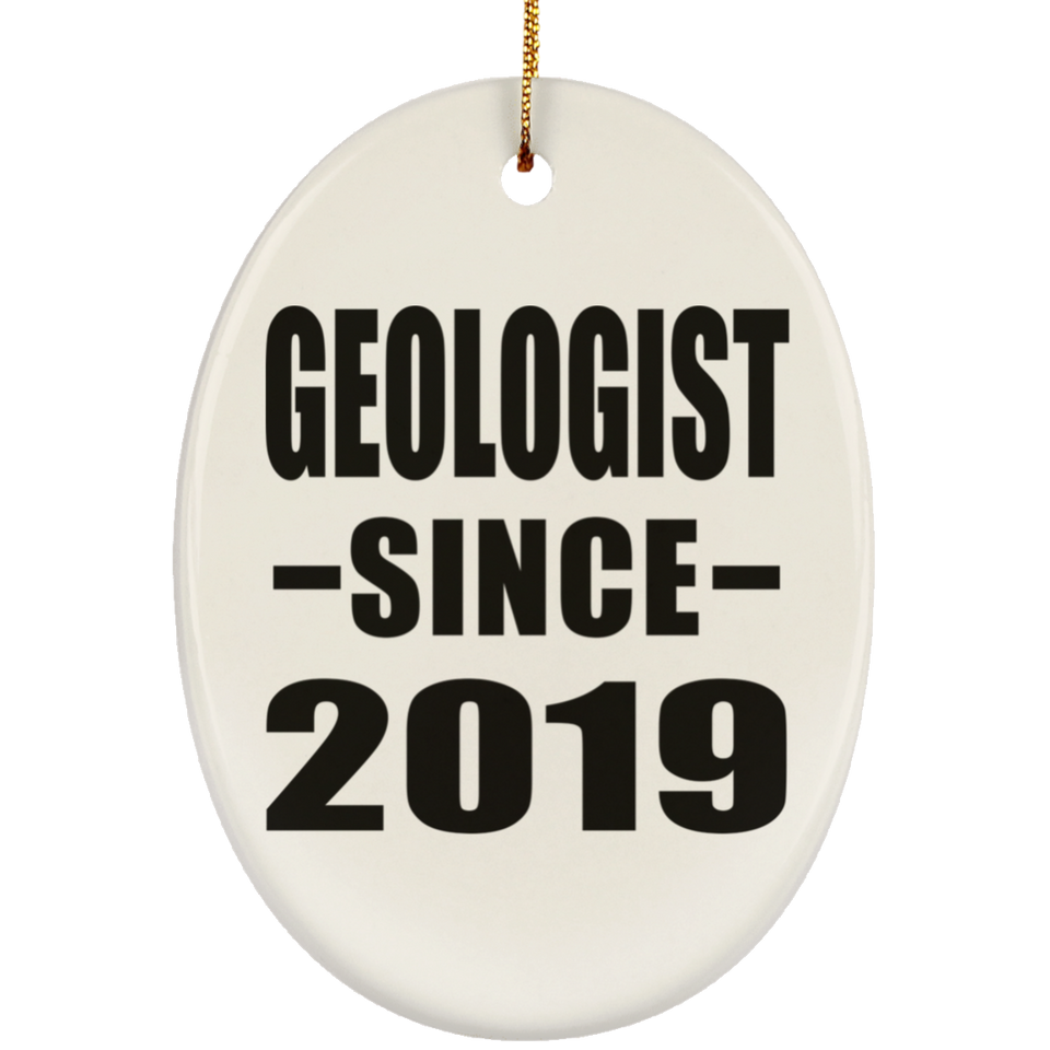 Geologist Since 2019 - Oval Ornament