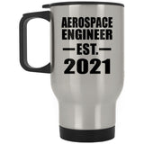 Aerospace Engineer Established EST. 2021 - Silver Travel Mug