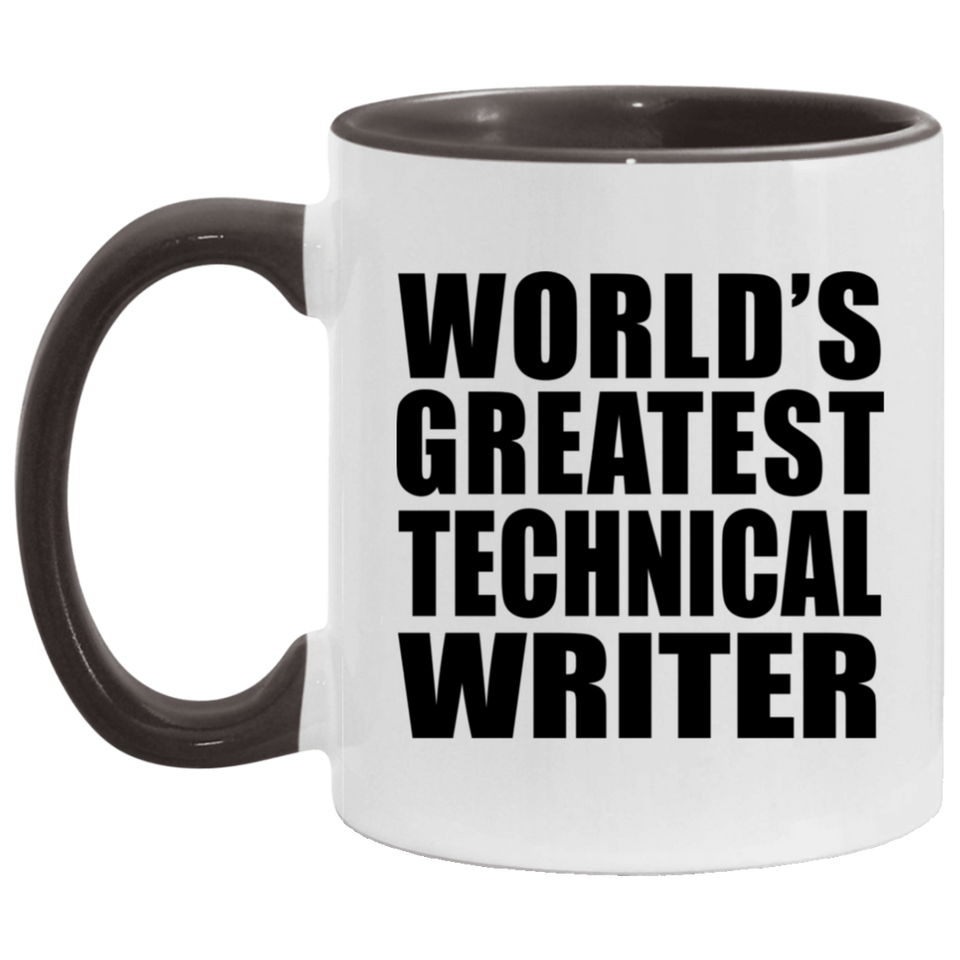 World's Greatest Technical Writer - 11oz Accent Mug Black