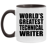 World's Greatest Technical Writer - 11oz Accent Mug Black
