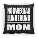 Norwegian Lundehund Mom - Throw Pillow Black