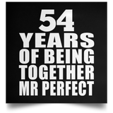 54th Anniversary 54 Years Of Being Mr Perfect - Poster Square