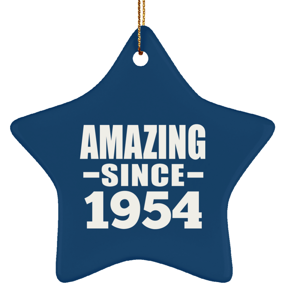 70th Birthday Amazing Since 1954 - Star Ornament