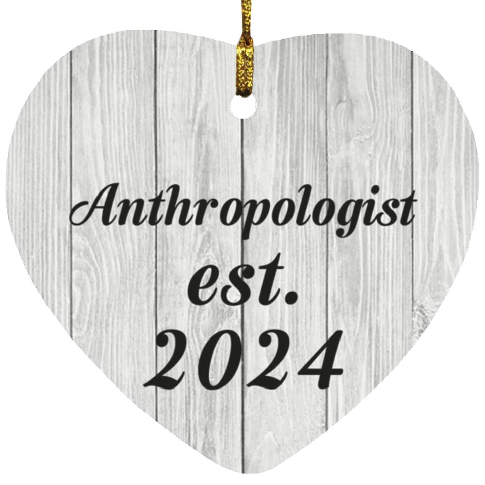 Anthropologist Established Est. 2024 - Heart Ornament F