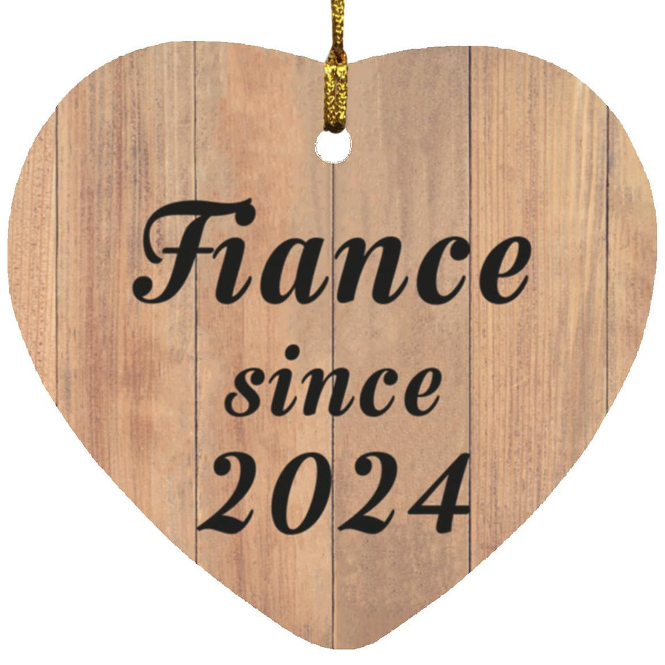Fiance Since 2024 - Heart Ornament C