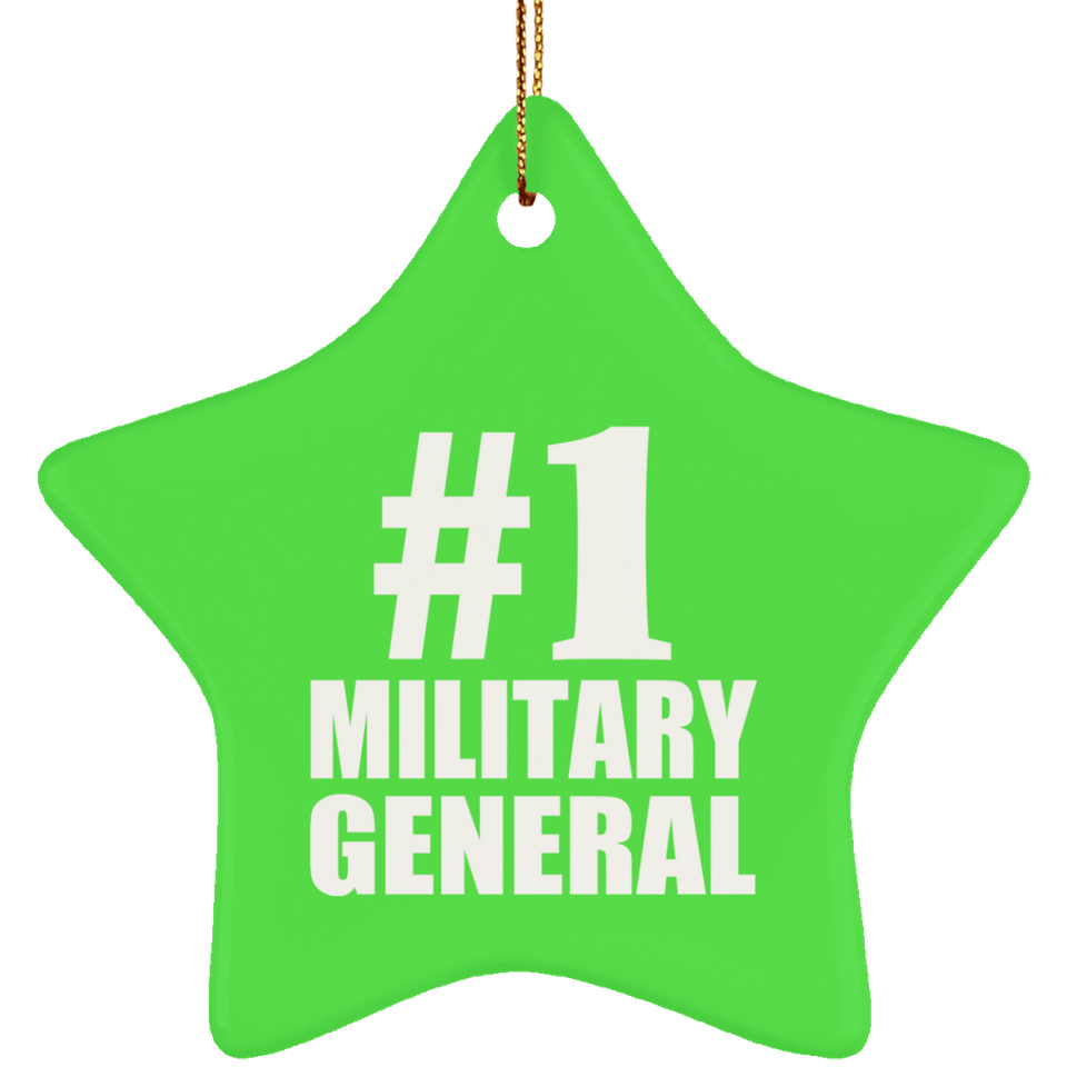 Number One #1 Military General - Star Ornament