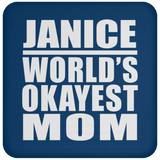 Janice World's Okayest Mom - Drink Coaster