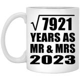 89th Anniversary Square Root of 7921 Years As Mr & Mrs 2023 - 11oz Coffee Mug
