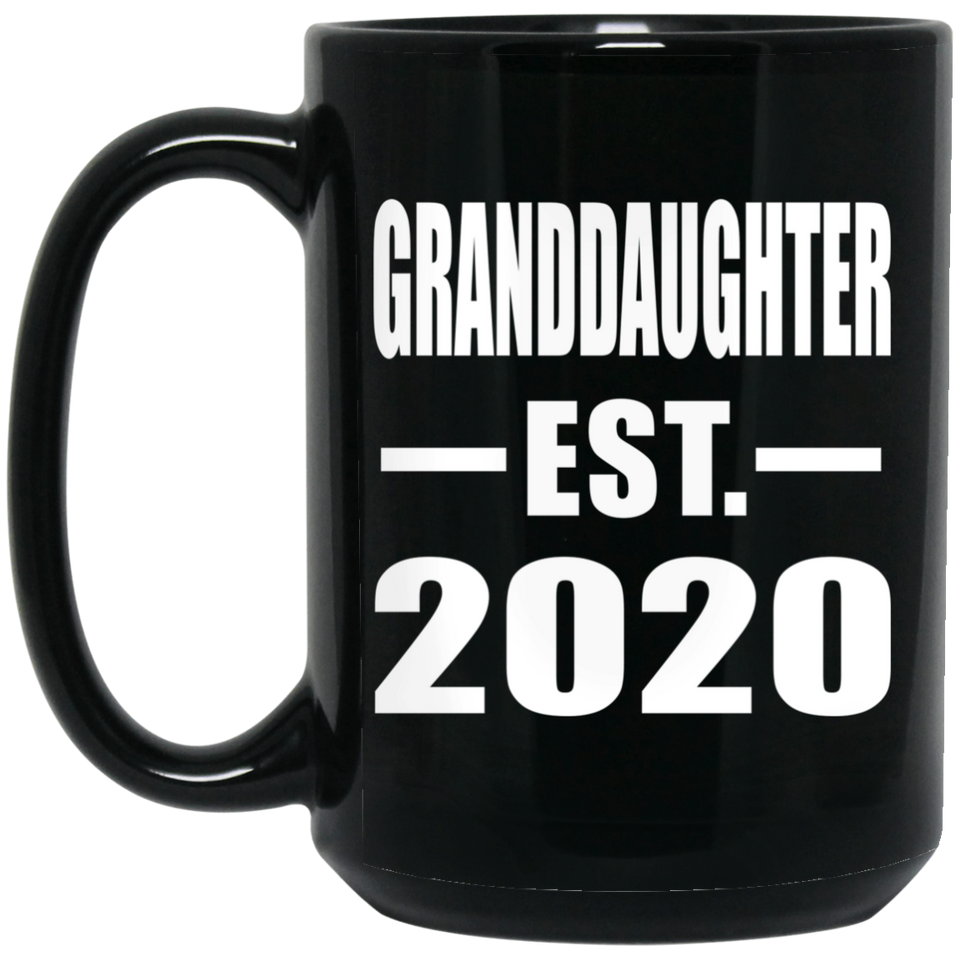 Granddaughter Established EST. 2020 - 15oz Coffee Mug Black
