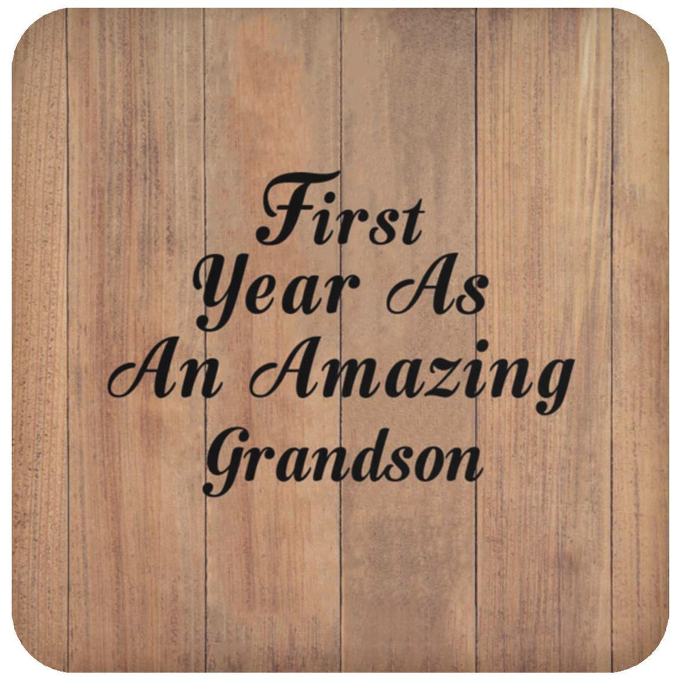 First Year As An Amazing Grandson - Drink Coaster C
