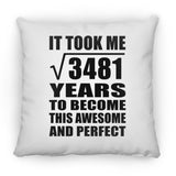 59th Birthday Took Square Root of 3481 Years To Awesome - Throw Pillow
