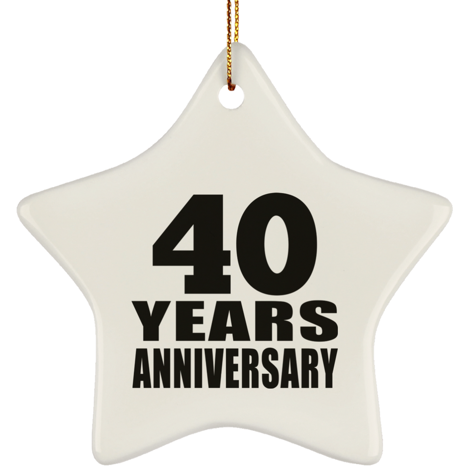 40th Anniversary 40 Years - Star Ornament