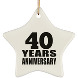 40th Anniversary 40 Years - Star Ornament