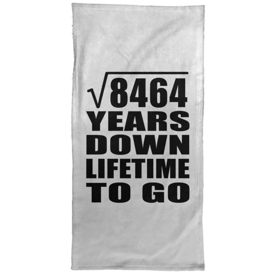 92nd Anniversary Square Root of 8464 Years Lifetime To Go - Hand Towel