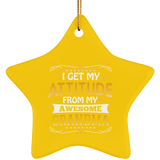I Get My Attitude From My Awesome Grandma - Star Ornament