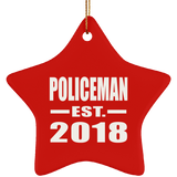 Policeman Established EST. 2018 - Star Ornament