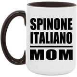 Spinone Italiano Mom - 15oz Accent Mug Black