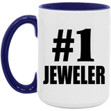 Number One #1 Jeweler - 15oz Accent Mug Purple