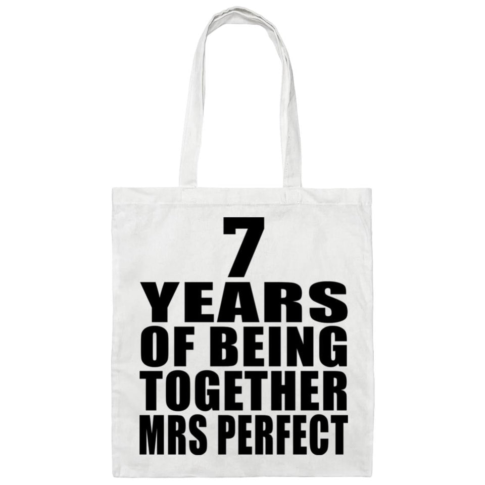 7th Anniversary 7 Years Of Being Mrs Perfect - Tote Bag White