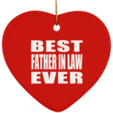 Best Father In Law Ever - Heart Ornament