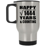 Happy 38th Anniversary Square Root of 1444 Years & Counting - Silver Travel Mug