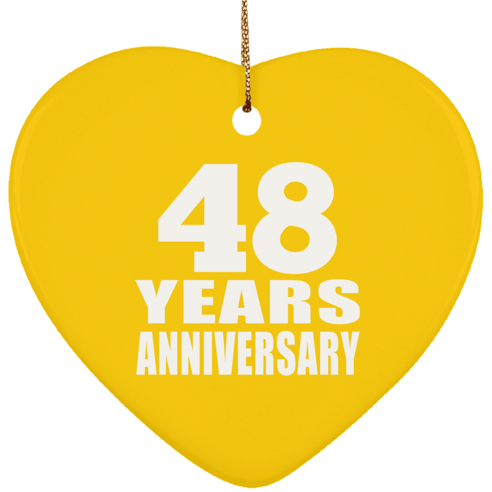 48th Anniversary 48 Years - Heart Ornament