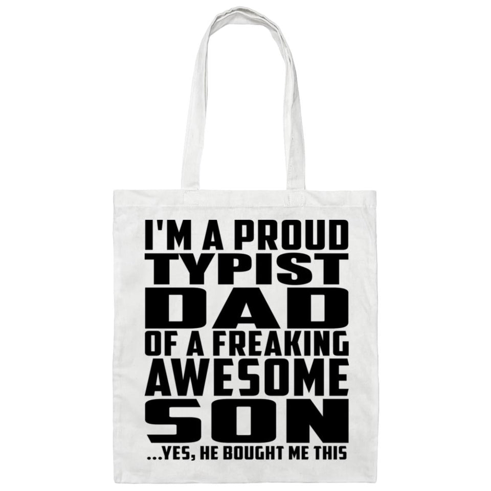 Proud Typist Dad Of Awesome Son - Tote Bag White