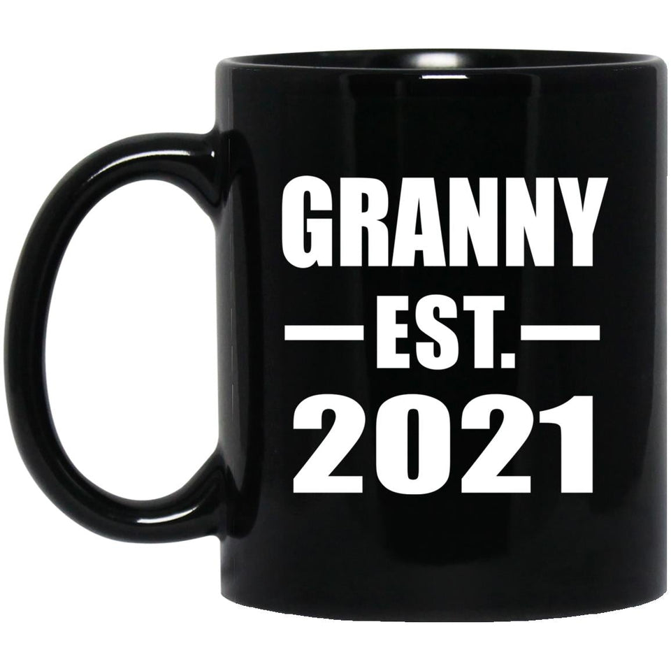 Granny Established EST. 2021 - 11oz Coffee Mug Black