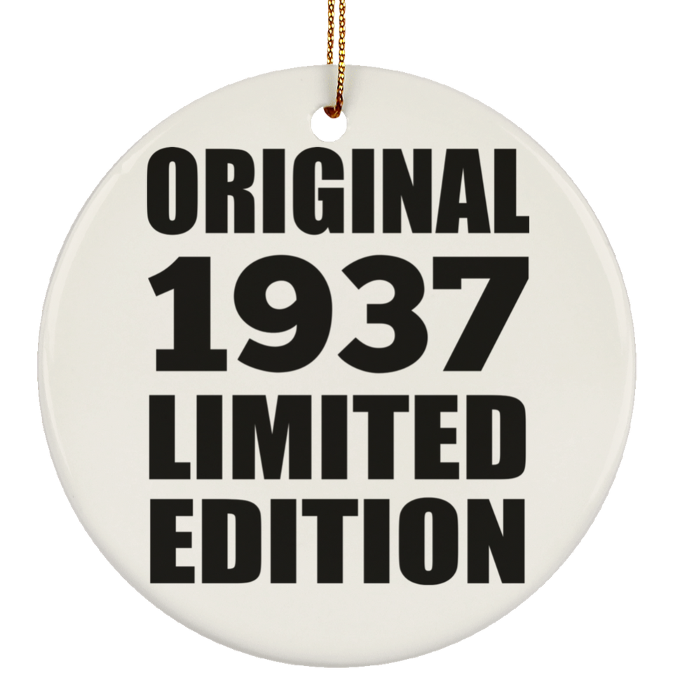 87th Birthday Original 1937 Limited Edition - Circle Ornament