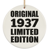 87th Birthday Original 1937 Limited Edition - Circle Ornament