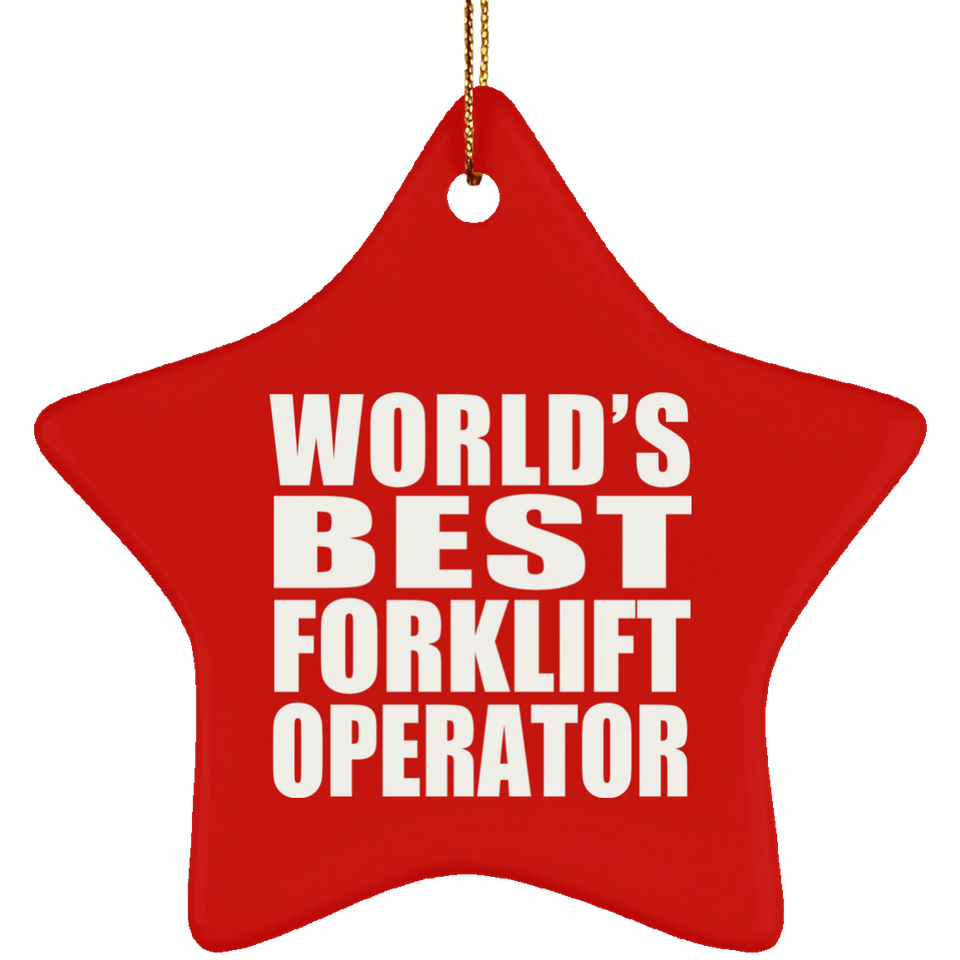 World's Best Forklift Operator - Star Ornament