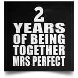 2nd Anniversary 2 Years Of Being Mrs Perfect - Poster Square