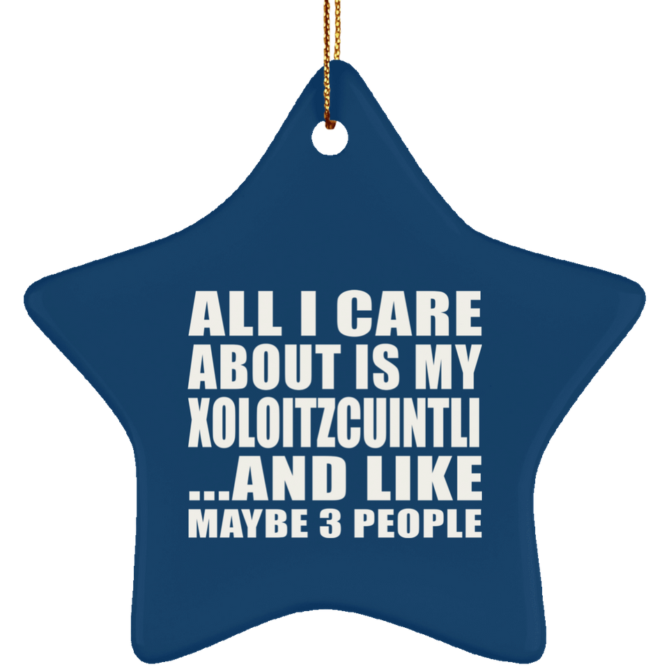 All I Care About Is My Xoloitzcuintli - Star Ornament