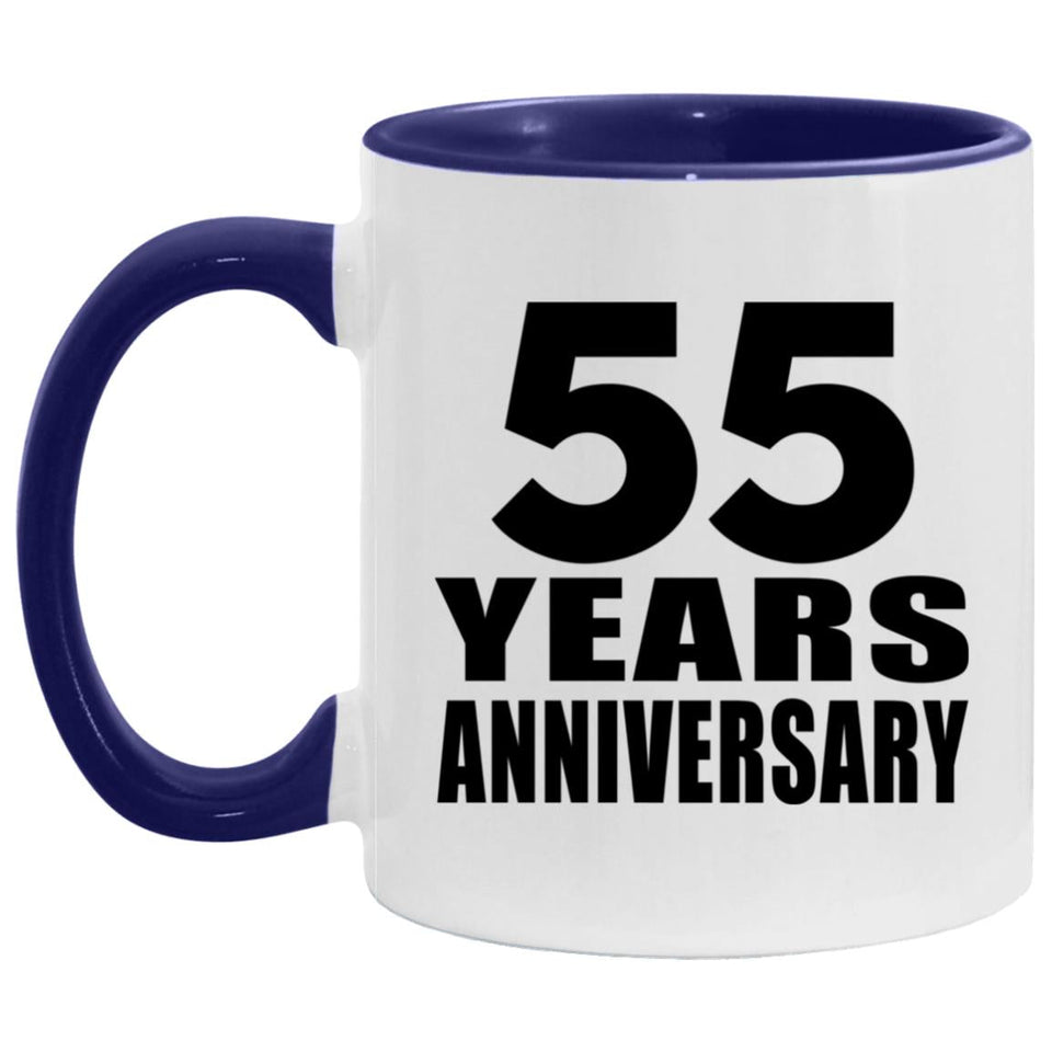 55th Anniversary 55 Years - 11oz Accent Mug Purple