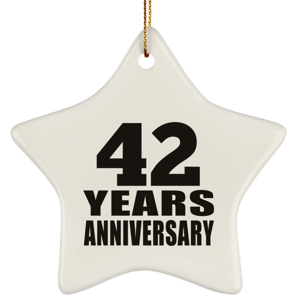 42nd Anniversary 42 Years - Star Ornament