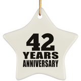 42nd Anniversary 42 Years - Star Ornament